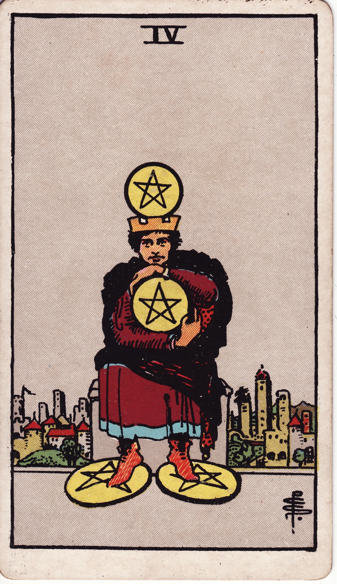 Carta Quatro de Ouros